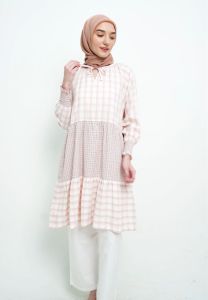 MFMW Permatasari: Tunik Salem Motif Kotak: Bahan Berkualitas Tinggi & Desain Elegan