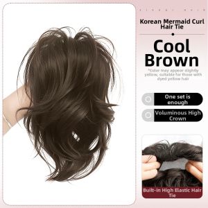 XIAOQI | Natural Mermaid Curl Ponytail Hairpiece Volume Enhancer Bun Accessory
