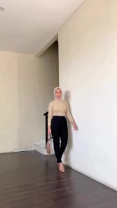 Pocket Women Casual Office Work OL Slack Pants Loose High Waist Plus Size Muslimah Work Pants Women