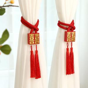 Wedding Curtain Tie Back Bow Decor Set