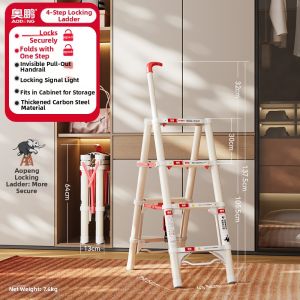 AOPENG | Foldable Telescopic Multi-function Sturdy Aluminum Step Ladder