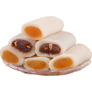 New Ice Skin Red Date Red Bean Cake Sticky Rice Ball Handmade Snack Pastries  Steamed Chinese Traditional Dessert Snack
