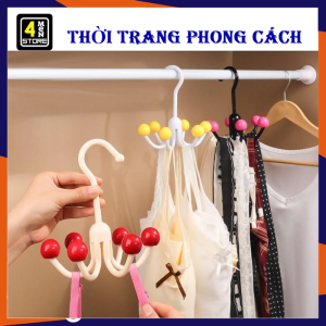 Móc Treo Đồ Đa Năng 6 Chấu - Móc Treo Đồ Lót Tất Vớ Di Động Xoay 360° Tiện Lợi - Móc Phơi Quần Áo Tiết Kiệm Không Gian