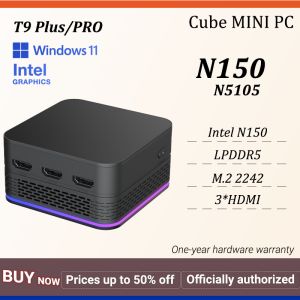 T9 Plus MINI PC Intel N150 LPDDR5 4800MHz M.2 2242 Windows 11 Pro Office Computer N5105 LPDDR4X Desktop