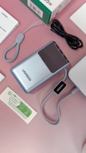Pin sạc dự phòng UGREEN 10000mAh 55W cho Xiaomi 3-Port Portable Power Bank with Built-in Cable with LED Screen cho Xiaomi 55W SAMSUNG SFC2.0 45W Fast Charging for Samsung S25 S24 S23 S22 Ultra Model:PB727