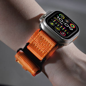 Sanptoch สายรัดทอไนลอนแนวสปอร์ตสายนาฬิกาข้อมือใช้ร่วมกับ Apple 49มม. 45มม. 44มม. 42มม. 41มม. 40มม. 38มม. วงดนตรีสำหรับ IWatch ทดแทนเป็นชุดอัลตร้า/Ultra2/ชุด9 8 7 6 5 4