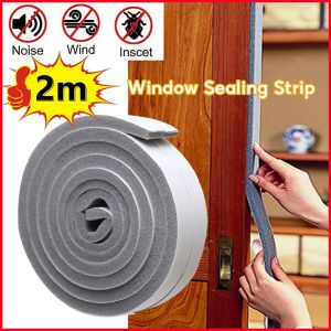 2M Door Window Sealing Strip Sound Insulation Door/Window Gap Rubber Strip Seam Windproof Noise Anti-Collision Sound Proofing
