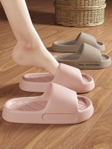 Womens Summer 2025 New Indoor Home Bathroom Anti-slip Thick Bottom EVA Slippers Comfortable Flat Heel Open Toe Slippers