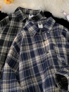 JIARONG | Vintage Check Long Sleeve Shirt Loose Cityboy Style