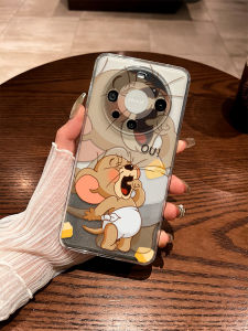 LingRong Huawei Mate80Pro Phone Case Cute Jerry Transparent Anti-Fall Protection Couple Cartoon Soft MAX Shockproof Cover
