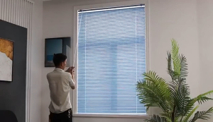 มู่ลี่บังตาม่าน บังตามู่ลี่ปรับแสง ใบ25 mm มู่ลี่พับได้ มู่ลี่ไวนิลพีวีซี มู่ลี่บังแดด บังแดดหน้าต่าง ติดตั้งเองได้ง่ายๆ นผนังกันน้ำและกันแดด