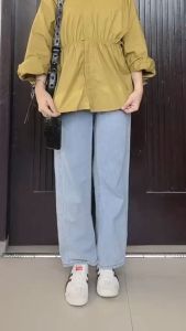 Alya Shirt - Kemeja Wanita Serut Depan - kemeja Linen - Atasan wanita - Kemeja wanita Terbaru