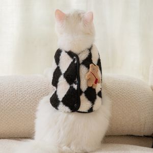 Warm Fleece Vest Coat for Cats Pet Clothes Anti Shedding Gradient Color Short Hair Cat Clothes for Autumn And Winter