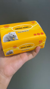 THÙNG 30 BỊCH NHỎ GIẤY ĂN BỎ TÚI MEDIA MART 300 TỜ 3 LỚP CHUẨN HÀNG SIÊU THỊ- GIẤY RÚT TRẮNG DAI