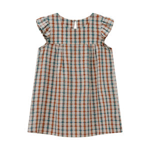NIHAOKANONG | Áo Blouse Tay Ngắn Caro Ngọt Ngào & Giảm Tuổi