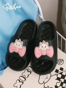Adorable Mary Cat Slippers Home Summer Anti-Slip Ladies Slippers Comfortable Soft EVA One-Strap Home Feeling Slip-On Shoes