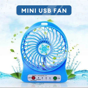 QR Kipas Meja Mini USB Genggam Eletrik Portabel | Kipas Kecil Dapat Diisi Ulang | COD(Usb fan dan baterai tersedia)
