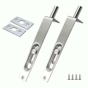 2pcs 4 Inch Stainless Steel Safety  Door Bolt Security Guard Door Latch Sliding Door Lock Bathroom Bolt Dust Proof Hardware