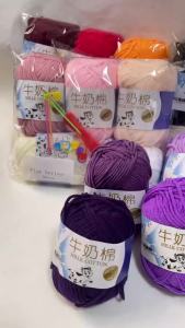 New 5Pcs colorful Soft Milk Cotton 5-Ply Knitting Yarn For Children And Adults DIY Crocheting Needlework Sweater Hat Doll Craft