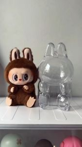 Labubu V2/V1 Protective Acrylic Case Labubu Storage Box Creative Labubu Cover Anti-dust Labubu Bekas Labubu 保护套
