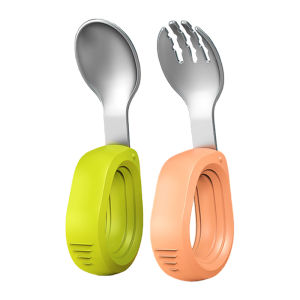 ชุดสวิตช์ทางเดิน HamshMoc ด้ามจับแบบมีรูหัวเหล็กสแตนเลสป้องกันการแหย่ช้อนยาว12 + เดือน