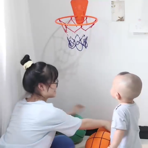 Wall Mount No Drill Basketball Hoop For Home IndoorFits Sizes 1-7 BallsKids Teenager Fitness Training Goal