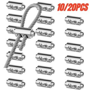 10/20pcs Steel Wire Rope ClampsDouble Hole Suspension Cable ClampCable Fastener Adjustable Screw Metal Clip Sling Fitting