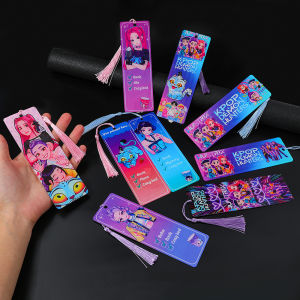 Bookmark Acrylic Kpop Demon Hunters Có Tua Rua - Thiết Kế Thần Tượng & Hoạt Hình Nhiều Màu Sắc Chất Liệu Thép Không Gỉ Bền Chắc Dùng Làm Đánh Dấu Trang Cho Fan Kpop