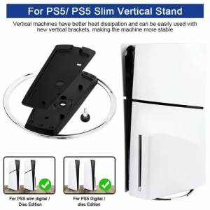 NEW Vertical Stand For PS5 and PS5 Slim Console 1:1 Metal Base Bracket For PS5 Disc and Digital Edition Gaming Console Accessori