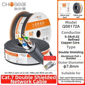 Choseal | Ultra CAT6A Gigabit Speed Double Shielded Pure Copper Network Cable