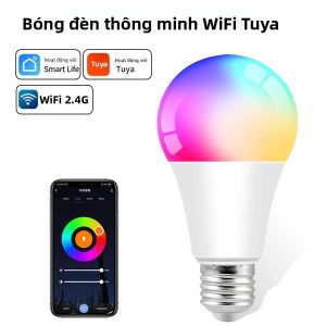 Bóng Đèn WiFi Thông Minh E27 LED 220V 110V 10W 15W 20W RGB Màu Alexa Google Home Điều Khiển Giọng Nói Tương Thích Ứng Dụng Cuộc Sống Thông Minh Điều Khiển Từ Xa