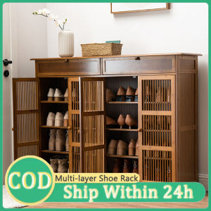 Bamboo Shoe Cabinet Shoe Cabinet Wooden Shoe Cabinet Multi-Functional Shoe Cabinet Shoe Rack