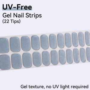 22tips UV-Free Aurora Design Nail Strips Decoration Glitter Nail Sticker Full Cover Nail Art DIY Manicure Nail Decal Waterproof