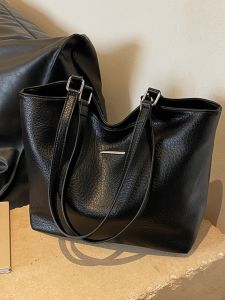 กระเป๋าสะพายข้างหนังนิ่มความจุขนาดใหญ่สำหรับผู้หญิง กระเป๋าสะพายไหล่ข้างเดียว กระเป๋าถือแบบ Tote สำหรับการเดินทางและเรียนหนังสือ กระเป๋าสะพายข้างแบบลำลอง