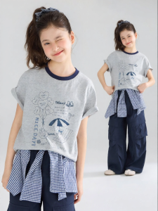 MUCMUKN | Antibacterial Cooling Anti-Mite Cotton T-Shirt Girls