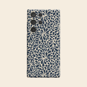 blue floral damask Luxury Fashion Full Lens Protective Case for Samsung Galaxy S26 S25 S24 A56 A36 Plus Ultra