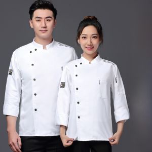 Quần Áo Đầu Bếp Tay Dài Cao Cấp Cho Nam Mùa Thu Đông Phục Vụ Nhà Hàng Trường Học Canteen Bếp Công Sở Trang Phục Làm Việc