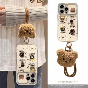 PINFEI | Ốp Lưng iPhone Thiết Kế Hình Hoạt Hình Có Cửa Sổ Phủ Kim Loại