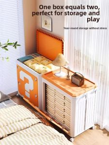XUNHUAI | Flip Cover Foldable Large Capacity Movable Storage Box