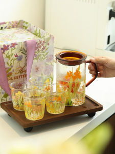 LOTUS BLUE | Gift Set for Various Occasions Glass Water Jug and Cups