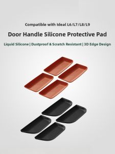 HELLOLEIBOO | Ideal L6L7L8L9 Car Door Handle Silicone Pads Storage Door Groove Mat Interior Decoration Upgrade Modification Accessories