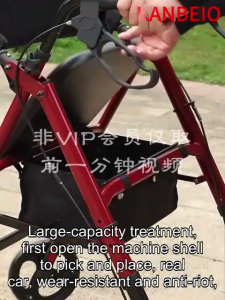 Portable folding light walking elderly walker multi-functional walker wheelchair