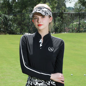 ZG-6 Golf Womens Sportswear Long Sleeve Slimming Top And Skirt Black T-Shirt with Floral Pants for Ladies Fitness Fans