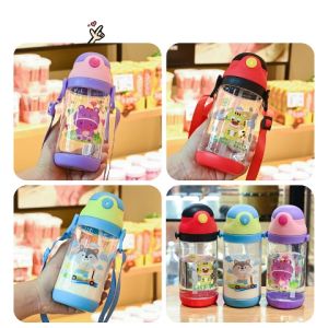 Ready Stock -500L Kids Cute Colorful Bottle with Straw and Handle & Strap BPA Free Drinking Bottle Water Bottle -CLF06 ✅✅✅✅✅✅**** PRINTING CUSTOM LOGO AVAILABLE *****✅✅✅✅✅✅