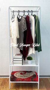 Bedola Stand Hanger Kotak Rak Baju Serbaguna Rak Gantungan Baju