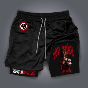 Dragon Ball Design Shorts - Mens Elastic Drawstring Coin Pocket Towel Loop Slant Pockets Reinforced Lining for Versatility