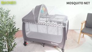 BAONEO 2-in-1 Foldable Rocking Baby Crib with Diaper Changing Station Storage Bag & Full-Coverage Mosquito Net - Versatile Infant Bed & Playpen Co-Sleeper Bamboo Baby Pajamas Bali Bed - Lazada