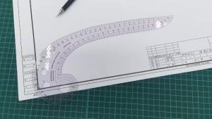 Thước Đo Cong Kiểu Pháp 42cm Với Thước Đo Bên Trong 24cm Dày 1mm Chất Liệu Nhựa Hai Hệ Đo Dùng Cho May Vá Cắt May Và Thủ Công.
