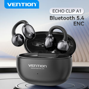 Vention ECHO CLIP A11 หูฟังไร้สาย Bluetooth 6.0 แบบ Open Ear Clip หูฟัง Bluetooth สำหรับเล่นกีฬา หูฟังในรุ่น ENC ใช้งานแยกซ้าย/ขวา พร้อมที่เกี่ยวหูและที่เกี่ยวหู
