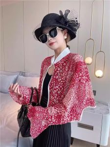 Cheongsam Shawl Sun Protection Shirt Summer Thin Ice Silk Coat Short Retro Cloak with Skirt Western Style Cloak